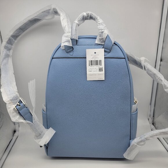 Kate Spade Leila Pebbled Leather Medium Dome Backpack K8155 Dusty Blue main image 6